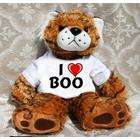 SHOPZEUS Plush Stuffed Tiger Toy with I Love Boo
