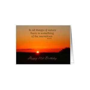 Inspirational Birthday ~ Age Specific 71st ~ Sunrise 