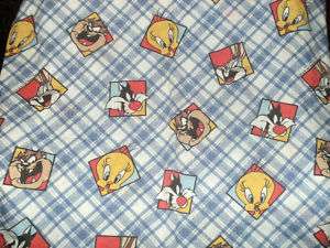 Looney Tunes Twin Flat Sheet / Fabric Bugs Tweetie  