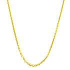  10k Yellow Gold 18 inch Diamond cut Cable Chain