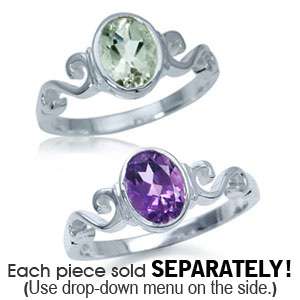 REAL Amethyst 925 Sterling Silver Solitaire Ring  