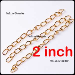 60 Strands Gold plated findings chains 2 2.5 D083  