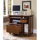 Home Styles Arts and Crafts Compact Office Cabinet in Cottage Oak 