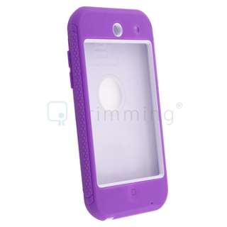   Defender Hybrid Case Cover for iPod Touch 4G 4 4th Gen Purple/White