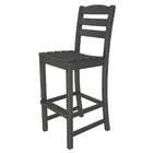   Earth Friendly Cafe Outdoor Patio Bar Dining Chairs   Slate Grey