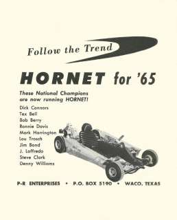 Vintage 1965 P R Enterprises Hornet Go Kart Ad  