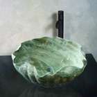   Stone Sinks LLC Grosseto Shell Shape Sage Green Granite Vessel Sink