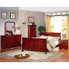   Hardwood Sleigh Bedroom Set (Queen Bed,Dresser,Mirror,2 Night Stands