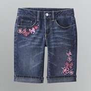   River Blues Girls Butterfly Embroidered Bermuda Shorts 