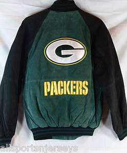   SUEDE LEATHER JACKET   GREEN BAY PACKERS   MEDIUM 787329813367  