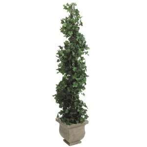  5 Potted Artificial Spiral Ivy Topiary