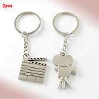 Couples Key Ring w Film Clapper Camera Decor for Lovers