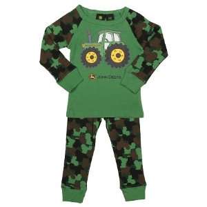  John Deere Infant 2 Piece Tractor and Camo Pajama Set 