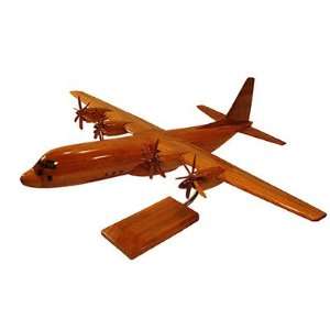  C 130J Hercules Natural Wood Model Airplane Toys & Games