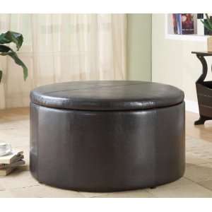 Homelegance Houston Round Storage Cocktail Table With 2 Kidney 