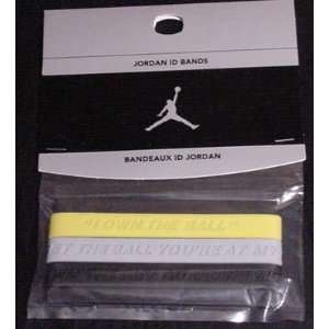 Michael Jordan Jumpman Baller ID Bands Yellow / Gray / Black  