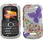   Bling Purple Butterflies & Rainbow on Silver Snap On Protector Case