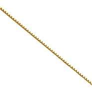   Yellow Gold and Sterling Silver Box Chain Necklace 20 