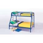   Cottage Style Twin over Full Bunk Bed with Front Access Angled Ladder