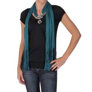 Journee Collection Womens Rose Charm Fashion Scarf 