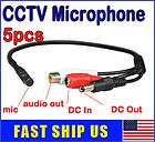 5pcs* Mini Spy Micrphone Hidden Mic for CCTV Security Surveillance DVR 