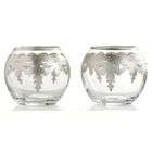Arte Italica Vetro Silver Set Of Two Glass Candle Holders