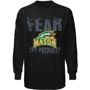  NCAA George Mason Patriots Black Fear Long Sleeve T shirt 