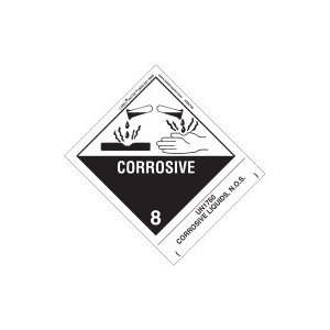  Corrosive Label, UN1760 Corrosive Liquids N.O.S. Office 