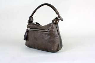 elle GORGEOUS Leather Bag Purse Pelle Italy Brown  