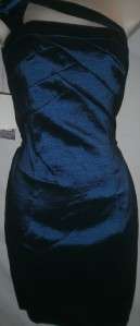 Jessica McClintock Dress 6 NWT Blue Taffeta Navy  