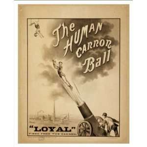   Historic Theater Poster (M), The human canon ball