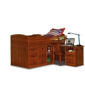 Captains Bed with Pull out Desk Twin
