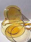NORLEANS  Handled Glass Bowls Set of 2  Made In Italy  Amber Color 
