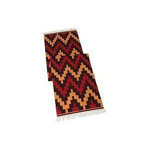    NOVICA Wool runner, Andean Mountains (2x8)