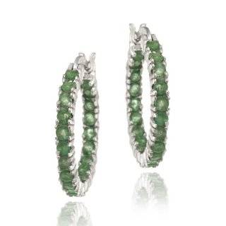 Sterling Silver .925 Genuine Emerald Stone Marquise Cut 