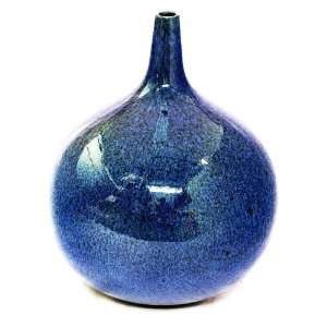  EXP Handmade Decorative Blue Ceramic Flower / Bud Vase 
