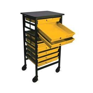   CT181S9 yellow Metal Storage Organizer with Trays