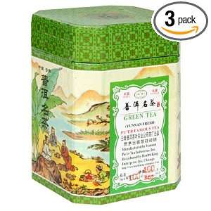  Yunnan Fresh Puer Green Tea, 3.52 Ounce Box (Pack of 3 