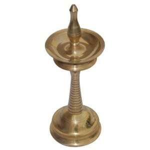  Wick Lamp Religious Symbols in Hinduism Brass Metal Height 