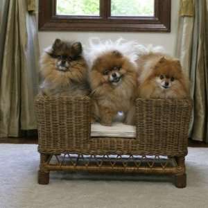  Napa Home & Garden 3721 BR Rattan Medium Dog Bed Basket 