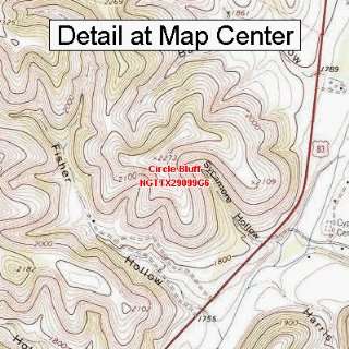 USGS Topographic Quadrangle Map   Circle Bluff, Texas (Folded 