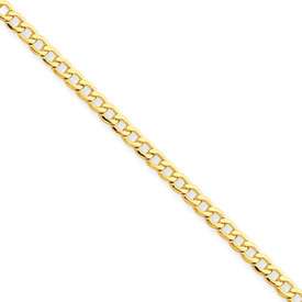 New 14k Yellow Gold Curb Lobster Beautiful Chain 18in  