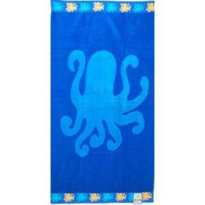 Luxury Oversized Beach Towels, Octopus, 100% Egyptian Cotton  