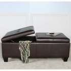 best selling furniture alfred leather storage ottoman brown 25 h