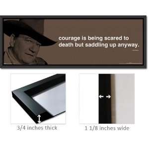  Framed John Wayne Poster Quote Courage Saddle FrSp0174 