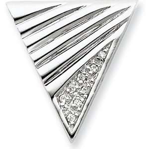  Sterling Silver Cz Slide Pendant Jewelry