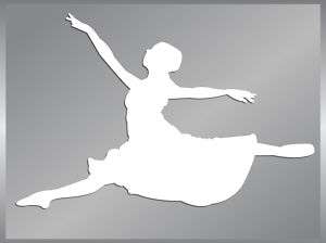 Ballerina silhouette cut vinyl decal #2 Ballet Dancer  