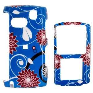  Samsung Comeback Hard Plastic Case Cover Flowers Blue 