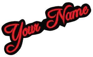   Name Patch Felt 5 Personalized Contour Motorcycle Tag Iron  