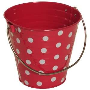   Small White Dots Small Colorful Metal Pail Buckets   Sold individually
